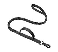 Correa táctica para perro, correa elástica para perro, cuerda de nailon resistente con 2 asas de control para perros medianos y grandes