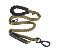 Correa táctica resistente para perro, 4-6 pies, correa elástica con mango suave, correa fuerte sin tirones con mango acolchado de tráfico y hebilla de seguridad para coche, reflectante para caminar