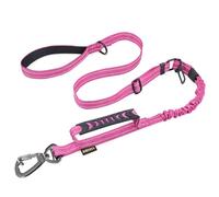 Correa táctica resistente para perro, de 4 a 6 pies, sin tirones, para perros medianos y grandes, con cómodo mango acolchado doble y arnés de coche, correa reflectante ajustable fuerte para
