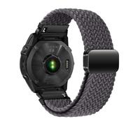 Correa tejida de nailon de 22 mm y 26 mm for Garmin Watch Fenix 8 7 6X Pro Pulsera elástica for banda deportiva Tactlx7MK2(Gray,22mm)