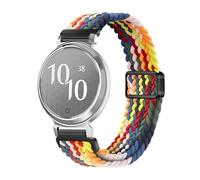 Correa tejida de nailon deslizante con bucle de 14 mm for correa de reloj for Garmin Lily 2 for mujer(06 SevenColorful)