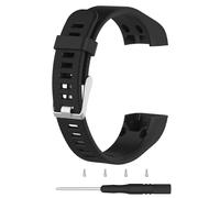 Correa TenCloud compatible con Vivosmart HR+. Correa deportiva de repuesto a rayas con kit de herramientas para Garmin Vivosmart HR Plus (negra).