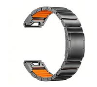 Correa Titanio Garmin QuickFit, Forro Silicona, Cierre Desplegable | Brazalete ligero, DLC resistente a rayones, cierre desplegable, para Garmin Watch
