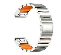Correa Titanio Garmin QuickFit, Forro Silicona, Cierre Magnético | Brazalete ligero, DLC resistente a rayones, cierre magnético, para Garmin Watch
