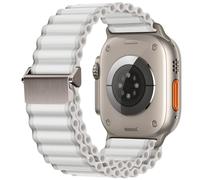 Correa Trail Nylon para Apple Watch Ultra 2 de 49 mm, Accesorio con Un Clic, Accesorio de Repuesto Apto para Apple Watch Ultra 2/Ultra/9/8/7/6/SE/5/4/3/2/1 49mm 45 mm 44mm 42mm (blanco, 41/40/38mm)