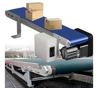 Correa transportadora de escritorio eléctrica ajustable, accionamiento industrial con control de velocidad y tensión, perfecta para laboratorios de ciencias y líneas de producción, resistente y