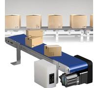 Correa transportadora de escritorio pequeña de velocidad ajustable para fábrica de embalaje, línea transportadora de accionamiento industrial, 1350-3000R/MIN, 500 mm x 90 mm, solución eficiente de