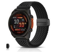 Correa trenzada de 22 mm compatible con Garmin Fenix 8-47mm/E-47mm/7/7pro/6/6pro/5/5plus, correa deportiva de nailon elástica de ajuste rápido para Forerunner 970/965/955/945/935/745/Instinct 2