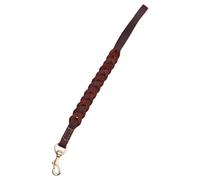 Correa trenzada de piel auténtica para perros medianos y grandes, correa de piel de vaca de capa superior con hebilla de metal antiexplosión, control trenzado a mano en un solo paso para caminar y