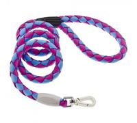 Correa trenzada NODO para perro - Ferribiella - Color: Rosa/Azul | Mediciones: 120 cm/15 mm