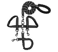 Correa Triple para Perro, sin enredos, Correas Desmontables para 1-3 Perros con elástico Que Absorbe los Golpes y Asas Acolchadas Suaves, cómoda Correa extraíble para Perros múltiples Aventuras de