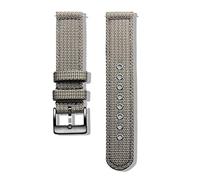 Correa universal, para hombre y mujer, 18 mm, 20 mm, 22 mm, 24 mm, correa de reloj militar impermeable con pasador de liberación rápida (gris, 24 mm)