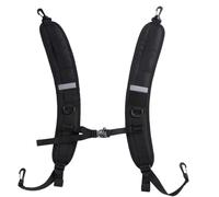 Correas acolchadas negras de repuesto para mochila, 79-95 cm, con ganchos de plástico, correa para el pecho, paño de buceo elástico, para mochileros al aire libre, senderismo