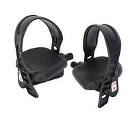 Correas ampliadas para pedal de bicicleta estática con liberación rápida, antideslizante, color negro, rosca universal de 9/16 pulgadas