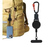 Correas Antirrobo Para Teléfono, Con Bloqueo De Cable De Acero Retráctil, 6x1,4x20,5 Cm, Correa Para Teléfono Celular, Cordón Retráctil Para Dispositivo, Tamaño De Bolsillo, Para Senderismo Al Aire Li