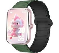 Correas Compatibles con Alutoria/Ucani/PTHTECHUS S80K Smartwatch 1,83 Pulgadas-Cintas de Repuesto de Silicona Suave con Cierre Magnético,Correa Deportiva Unisex para Mujer y Hombre (Verde)