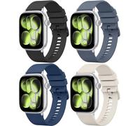 Correas compatibles con Apple Watch de 38 mm, 40 mm, 41 mm, 42 mm, 44 mm, 45 mm, 46 mm, 49 mm, correa deportiva de silicona suave para iWatch Series 11 10 9 8 7 6 5 4 3 2 1 SE SE3, 38/40/41mm/42mm