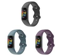 Correas compatibles con Fitbit Charge 6/Charge 5, paquete de 3 pulseras de repuesto ajustables de TPU suave para rastreador de actividad Fitbit Charge 6, Large, Metal