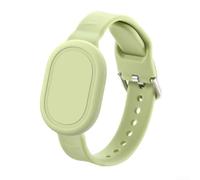 Correas compatibles con pulseras Xiaomi Tag de silicona suave, impermeables y transpirables, fundas protectoras con localizador de correa ajustable para niños y ancianos (verde)
