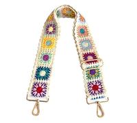 Correas cruzadas de repuesto para bolso de ganchillo para mujeres y niñas, 2 pulgadas de ancho, herrajes dorados ajustables (blanco)