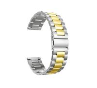 Correas de acero inoxidable aptas for Garmin Forerunner 55 245 645M correa de reloj inteligente correas de pulsera de Metal aptas for Approach S40 S12 S42 Correa(Style 1 Silver Gold,For Forerunner 245