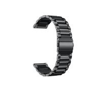 Correas de acero inoxidable aptas for Garmin Forerunner 55 245 645M correa de reloj inteligente correas de pulsera de Metal aptas for Approach S40 S12 S42 Correa (Color : Style 1 Black, Size : For F