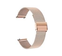 Correas de acero inoxidable aptas for Garmin Forerunner 55 245 645M correa de reloj inteligente correas de pulsera de Metal aptas for Approach S40 S12 S42 Correa (Color : Style 2 Rose Gold, Size : F