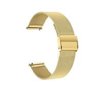 Correas de acero inoxidable aptas for Garmin Forerunner 55 245 645M correa de reloj inteligente correas de pulsera de Metal aptas for Approach S40 S12 S42 Correa (Color : Style 2 Gold, Size : For Ap