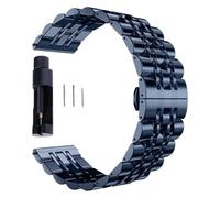 Correas de acero inoxidable de cierre rápido Correas de reloj 20mm 22mm Correa de reloj de acero inoxidable de liberación rápida hebilla de mariposa de doble presión Correa Universal de cabeza plana c