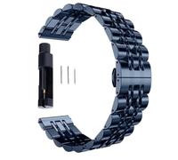 Correas de acero inoxidable de cierre rápido Correas de reloj 20mm 22mm Correa de reloj de acero inoxidable de liberación rápida hebilla de mariposa de doble presión Correa Universal de cabeza plana c