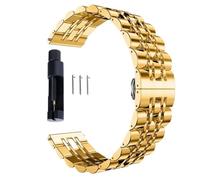 Correas de acero inoxidable de cierre rápido Correas de reloj 20mm 22mm Correa de reloj de acero inoxidable de liberación rápida hebilla de mariposa de doble presión Correa Universal de cabeza plana c