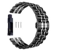 Correas de acero inoxidable de cierre rápido Correas de reloj 20mm 22mm Correa de reloj de acero inoxidable de liberación rápida hebilla de mariposa de doble presión Correa Universal de cabeza plana c