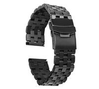 Correas de acero inoxidable de cierre rápido Correas de reloj Pulsera universal de acero inoxidable Tanque de cinco cuentas Correa de reloj de metal Serie Pulsera cepillada Correa de reloj de liberaci