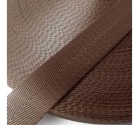 Correas de algodón, Cinta de Nailon con patrón Espiga, 1 Pulgada x 2 Metros, Multicolor(Deep Coffee)