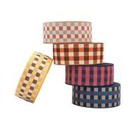Correas de algodón Correas de correas de moda for cinturón de bolso Cinta a cuadros gruesa de algodón Correa for mochila Accesorios for equipaje Bolsa Manualidades DIY 5 metros(2 Inch-milan color)