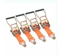 Correas De Amarre con Trinquete 4 Pieza 5000 Kg Tensor De Carraca Cinchas Correa Trinquete con Gancho para Motocicletas Carga Camiones Remolques(A,5cmx7m/1.96x275in)
