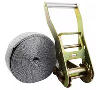 Correas de Amarre con trinquete sin Fin de 3-98 pies de Largo y 2 Pulgadas de Ancho, trinquete de Amarre de Carga, for Motocicletas, remolques, Camiones, Kayak(Gray,30m/98.4Ft)