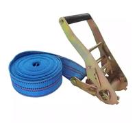 Correas de Amarre con trinquete sin Fin de 3-98 pies de Largo y 2 Pulgadas de Ancho, trinquete de Amarre de Carga, for Motocicletas, remolques, Camiones, Kayak(Blue,5m/16.4Ft)