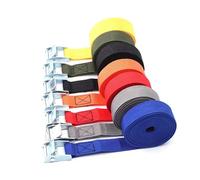 Correas de Amarre, Correas de Amarre Carga con trinquete for automóvil 5 m x 25 mm, Correas for envío automóviles y Motores, Hebilla Leva, Conjunto cinturón, Eslinga(30-50cm)