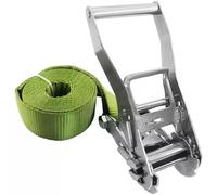 Correas de Amarre de trinquete Sencillas de 5 cm de Ancho, de Color Verde, for remolques, Camiones, Kayaks, Barcos, caravanas, quads y portaequipajes de Techo(L 20m/65.6')