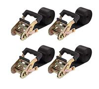 Correas de Amarre de trinquete sin Fin de Alta Resistencia, Correas de Seguridad de Nailon Negro, para Amarre de Motocicletas, Cargas de Remolque, Kayak