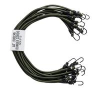 Correas de Amarre Resistentes - Cordones elásticos de 10 Piezas con Ganchos | Gancho de Seguridad de Goma, Correas elásticas versátiles para Uso en Equipaje, Camping, baúl, y Tienda de campaña