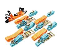 Correas de Amarre Set 4X para el Transporte de Coches, 35mmx3,5m, 3000 Dan, Correa Seguridad Ruedas
