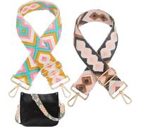 Correas de Bolsos 5cm Anchas Asas Correa Bolso Bandolera de Hombro Ajustable de 70-125 cm para Bolsos Bandolera Mochila Bolso de Lona Crossbody 2 Piezas Rosa & Gris