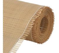 Correas de Caña Rejilla Mimbre Sintético por Metros，40-100cm Ancho Plastico Ratán Rollo Tejida a Mano，Sintético Hoja de Tela de Bastón, para Silla Trenza Viena Proyectos(Natural,40cmx2m)