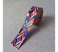 Correas de cinturón de 5 yardas y 25mm, cuerda para Collar de mascota, arnés, mochila, bolso, costura de ropa, accesorio para bolso DIY, impresión de arco iris