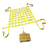 Correas de elevación for polipastos: red de elevación de eslinga plana de poliéster, redes de carga elásticas, correas for redes de elevación, redes for colgar cargas(4 X 4M/Mesh 20cm/Load 3.5t)