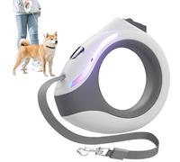 Correas de entrenamiento, correa retráctil para perros con linterna, correa para perros recargable con mango redondo de 118 pulgadas con cerradura, correas ergonómicas ligeras para respirar para perr