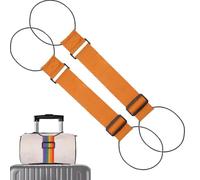 Correas de equipaje multiusos ajustables y resistentes, para maletas, correas de viaje, cinturón de sujeción elástico para equipaje, impermeable y resistente al desgaste, aligera la carga (2 piezas