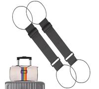 Correas de equipaje multiusos ajustables y resistentes, para maletas, correas de viaje, cinturón de sujeción elástico para equipaje, impermeable y resistente al desgaste, aligera la carga (2 piezas